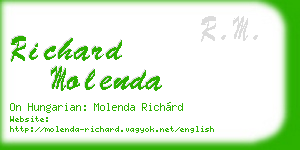 richard molenda business card